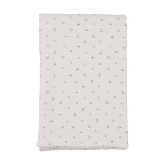 Bee & Dee Floral Cardigan Chalk White Girls Blanket
