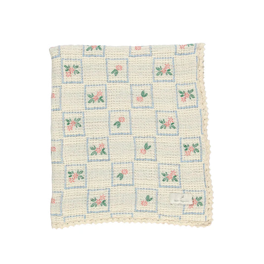 Bebe Organic Floral Waffle Blanket