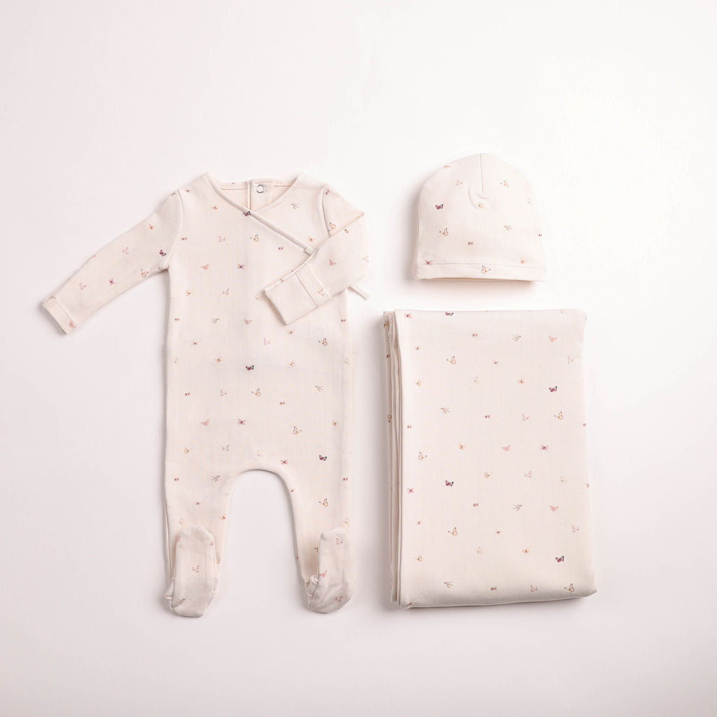 Bee & Dee Flutter & Fly Footed Beanie - Full Set