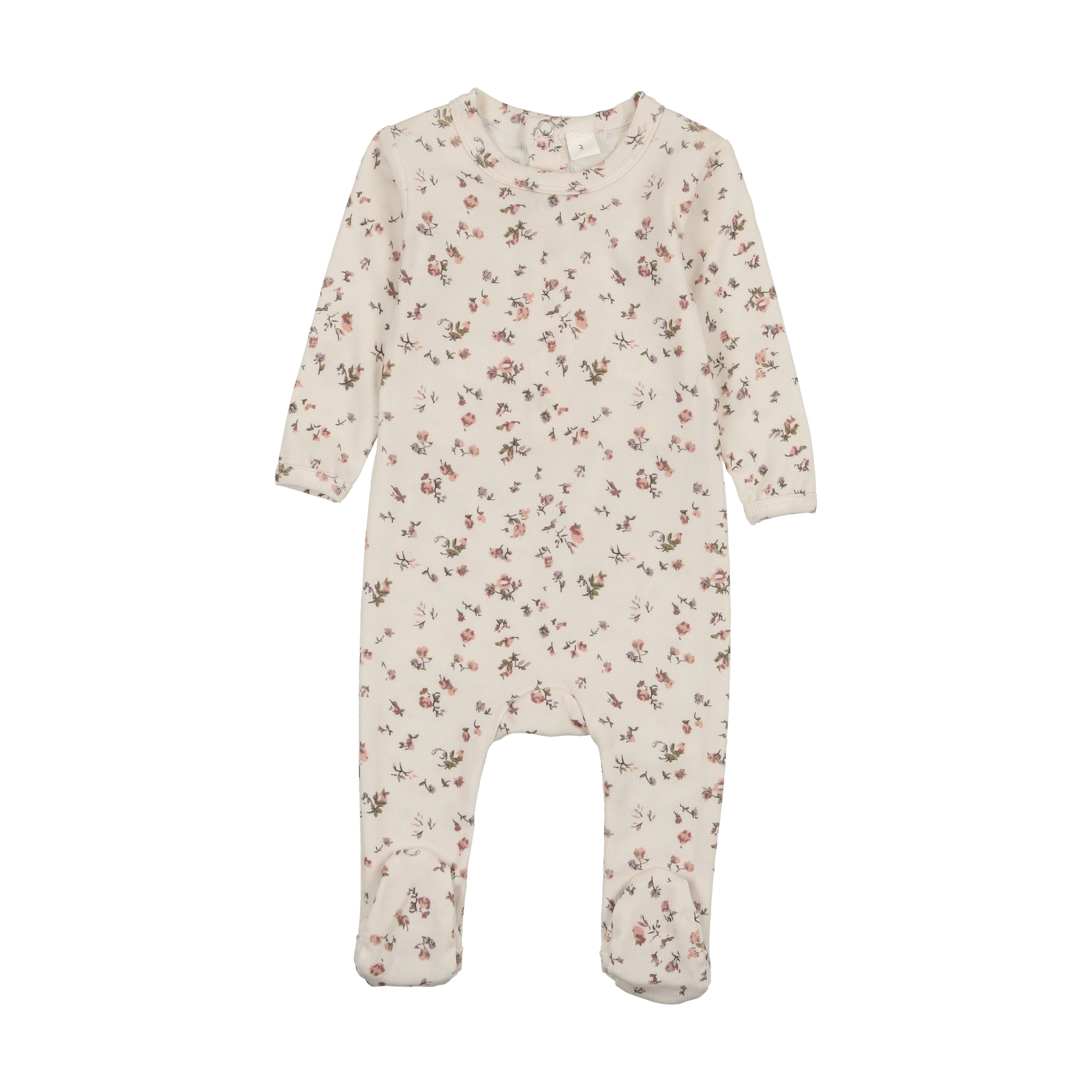 Bonjoy Baby - Scattered Floral Print Footie Set