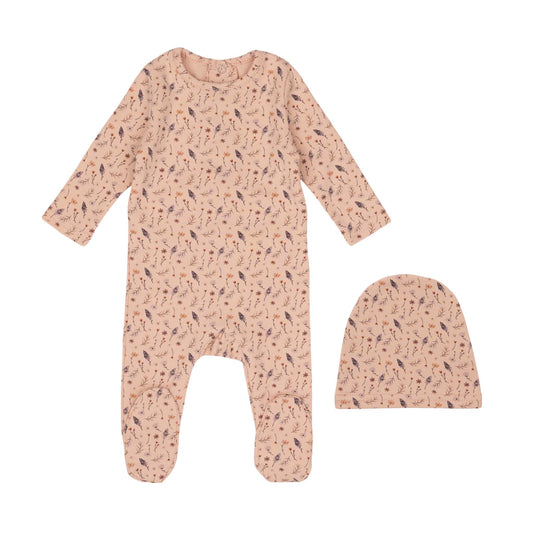 Girls Printed Willow Footie and Hat