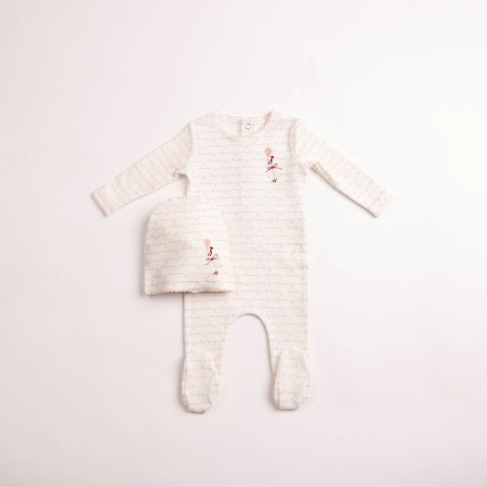 Bee & Dee Goose on Script Footed Beanie