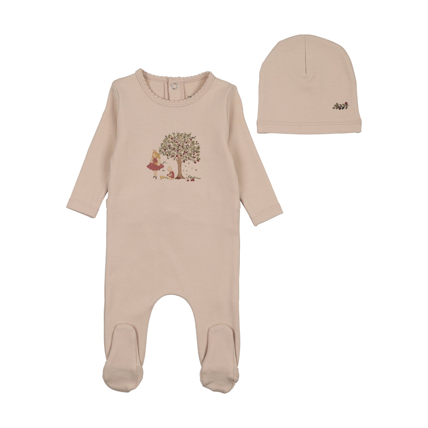 Bee & Dee Illustrated Image Footie/Beanie