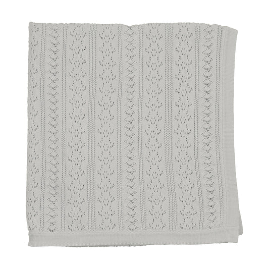 Bee & Dee Intricate Dusty Blue Blanket