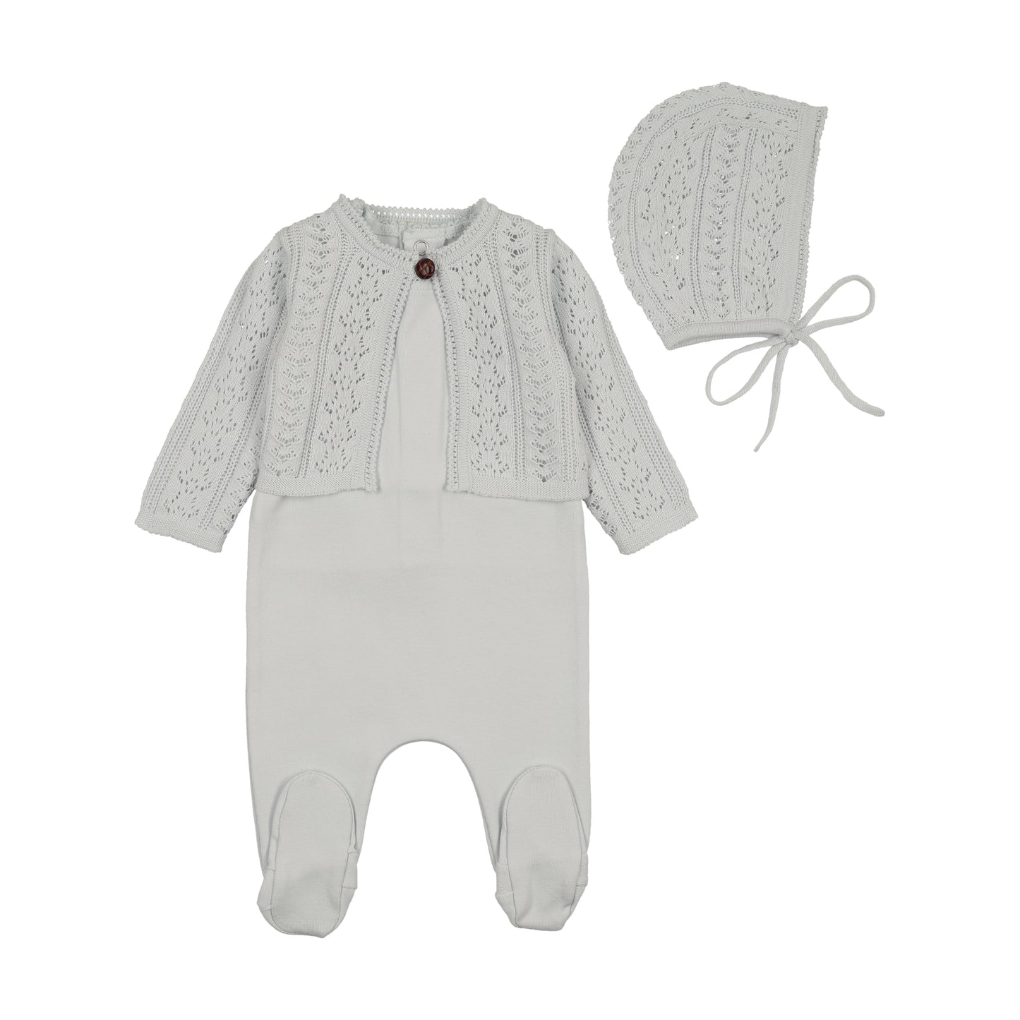 Bee & Dee Intricate Footie/Bonnet