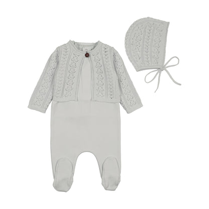 Bee & Dee Intricate Footie/Bonnet