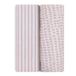 Ely's & Co. - Waterproof Crib Sheet Set 100% Jersey Cotton 2 Pack