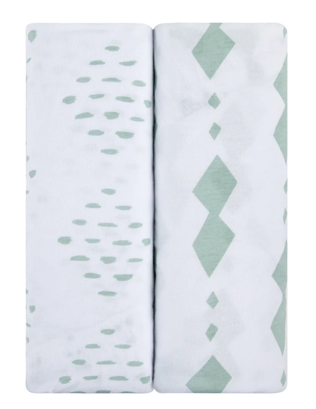 Ely's & Co. - Jersey Cotton Moses Basket Sheet 2 Pack