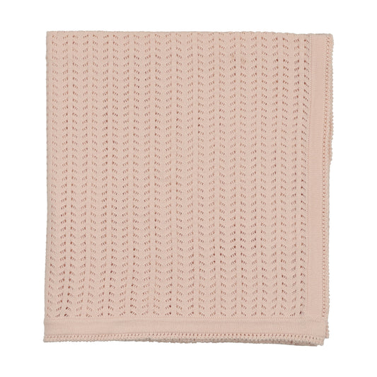 Bee & Dee Knit Ensemble Pearly Pink Crochet Blanket