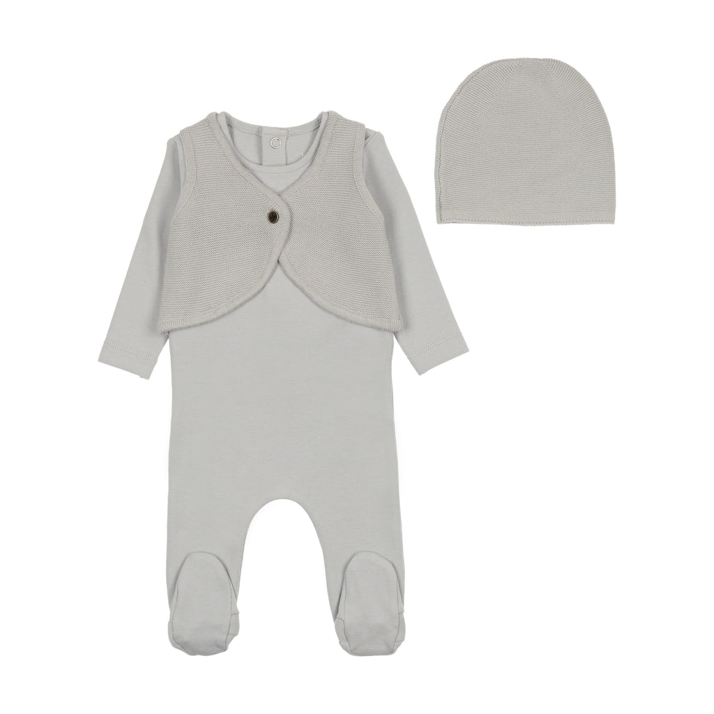 Bee & Dee - Knit Applique Footie|Bonnet