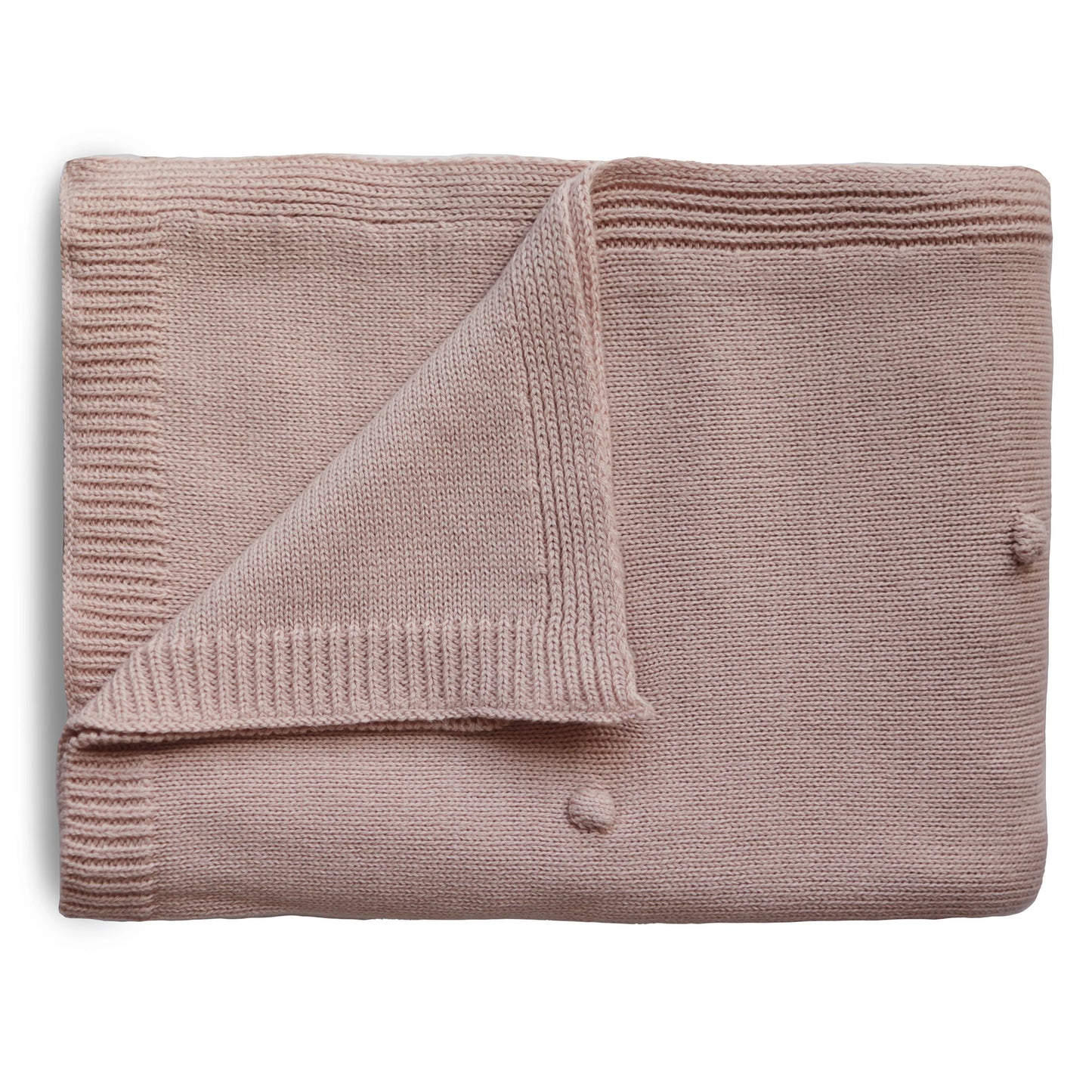 Mushie Knitted Textured Dots Baby Blanket