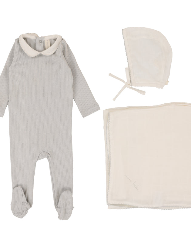 Lil Legs - Edged Collar Layette Set