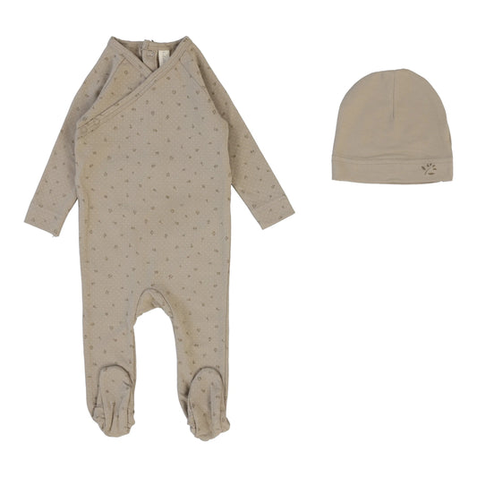 Lil Legs - Printed Wrapover Footie Set