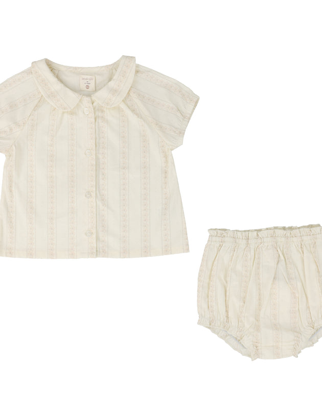 Lil Legs - Ivy Stripe Puff Sleeve Set