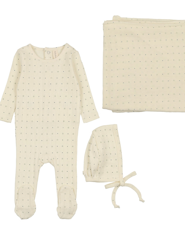 Lil Legs - Linear Printed Layette Set