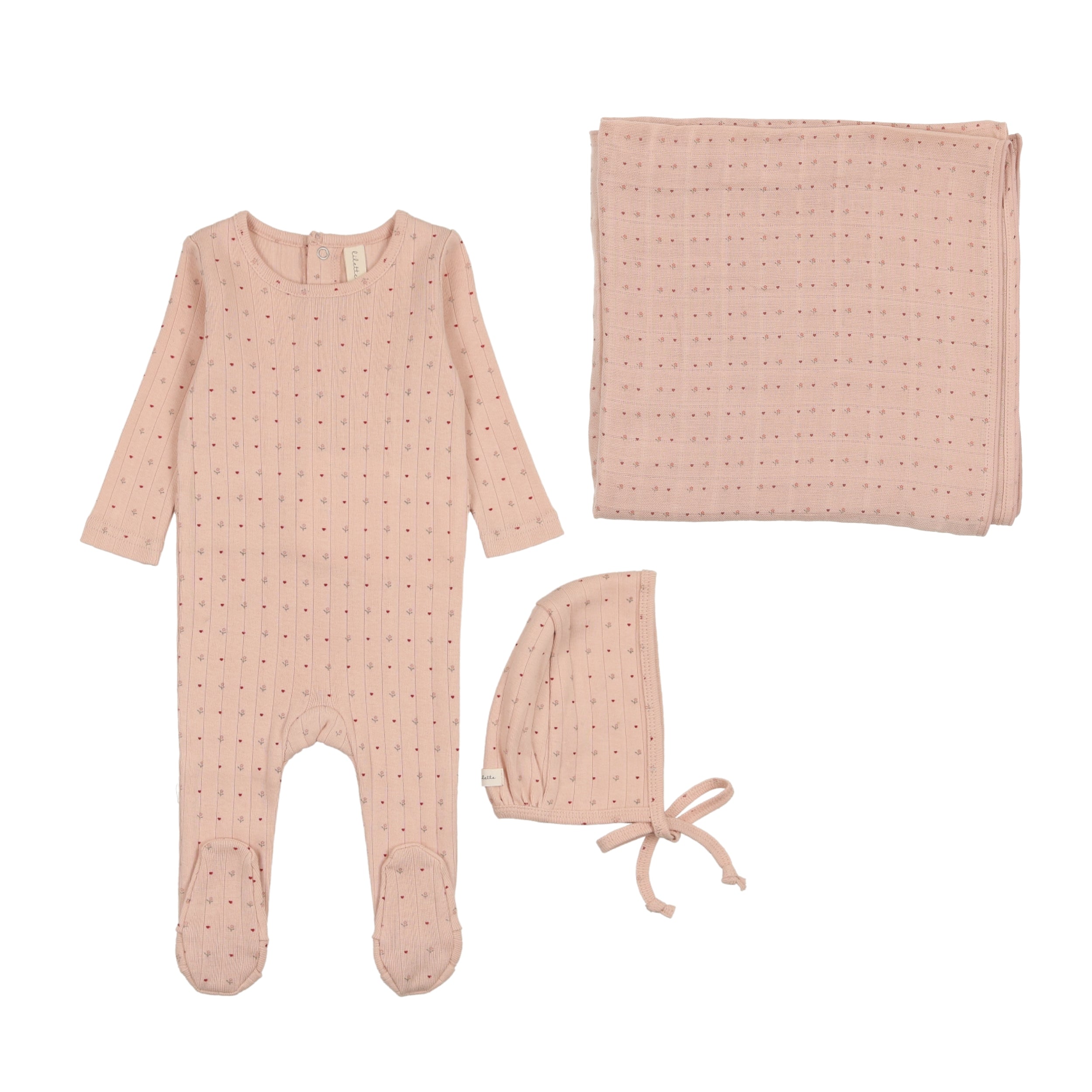 Lil Legs - Linear Printed Layette Set