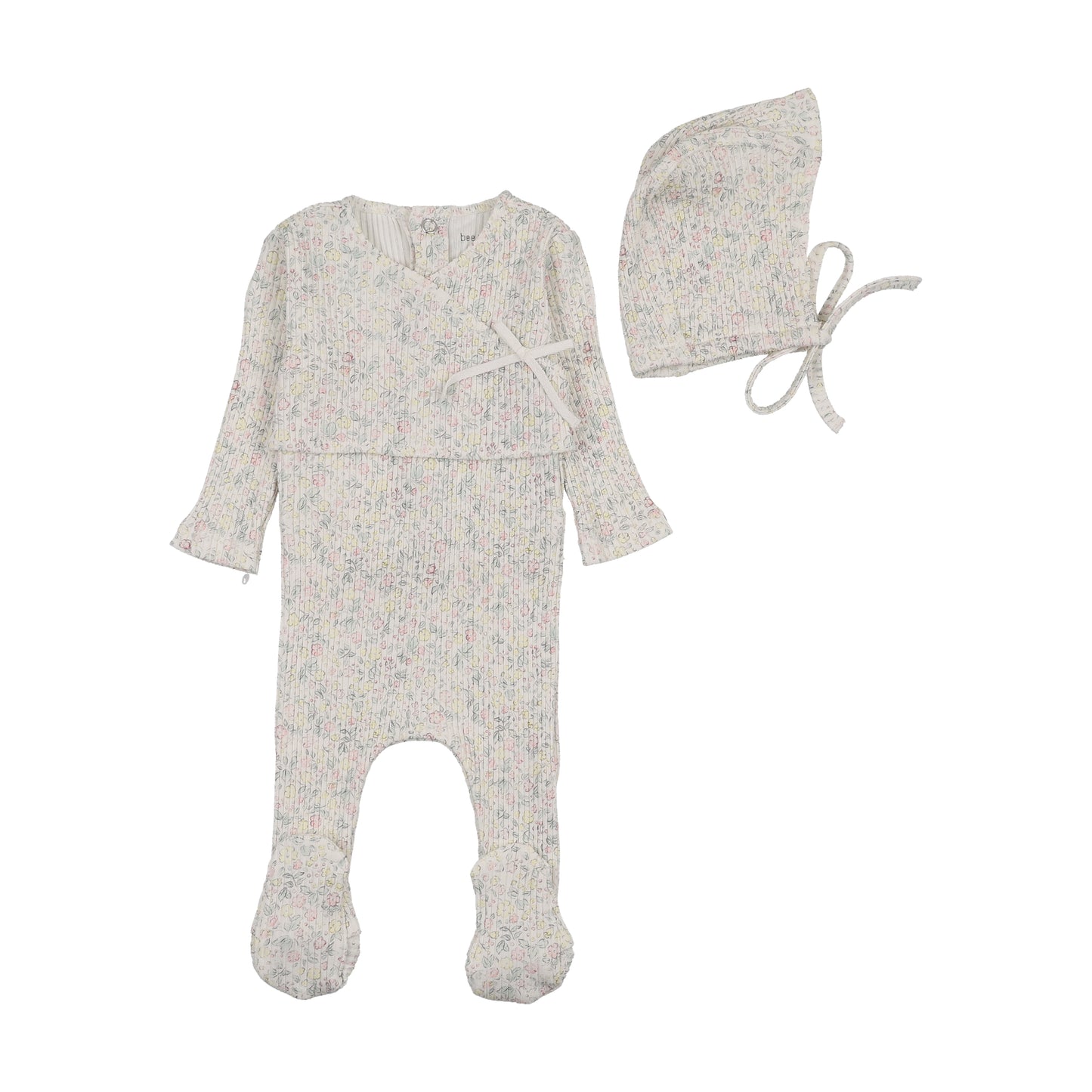 Bee & Dee Lemon Print Footie/Bonnet