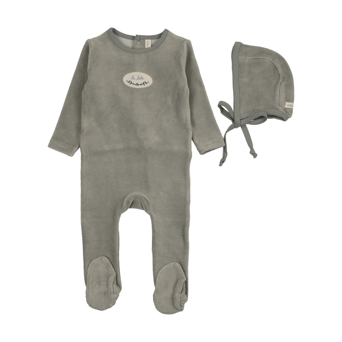 Lil Legs VELOUR PATCH FOOTIES SET
