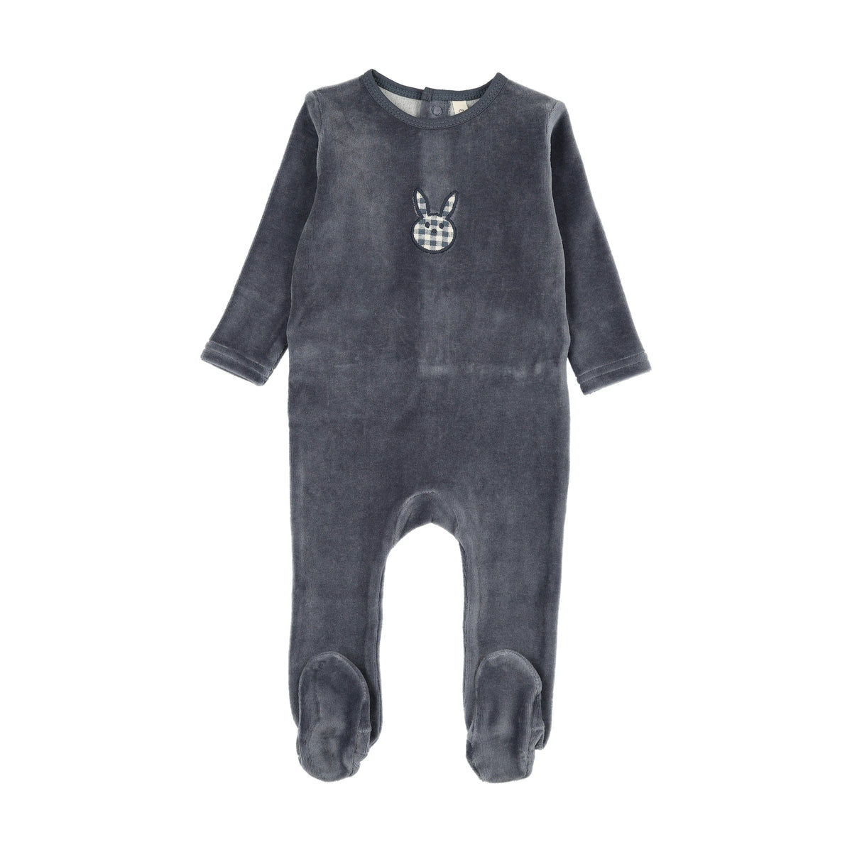 Lil Legs VELOUR GINGHAM BUNNY FOOTIE