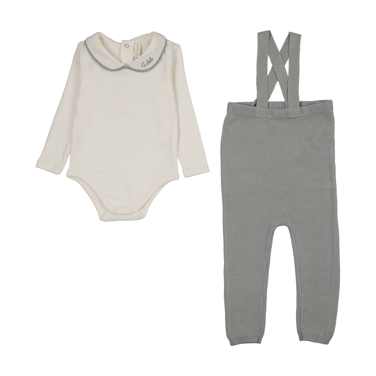 Lil Legs LE BEBE KNIT SUSPENDER SET