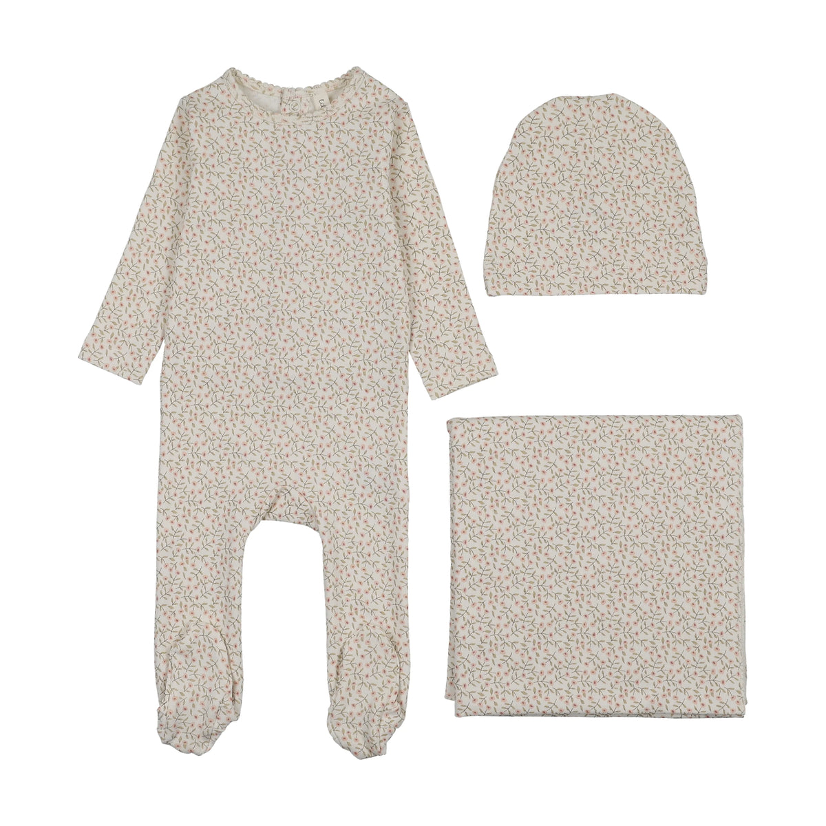Lil Legs Dahlia Vines Print Layette Set