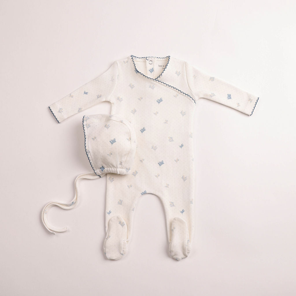 Bee & Dee Little Bouquets Footie/Bonnet
