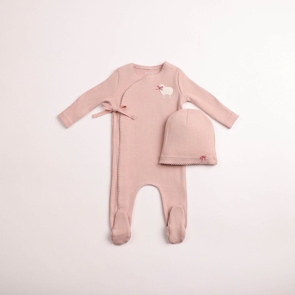 Bee & Dee Little Lamb Footie/Beanie - Foldover Cuff