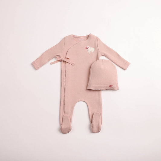 Bee & Dee Little Lamb Footie/Beanie - Foldover Cuff