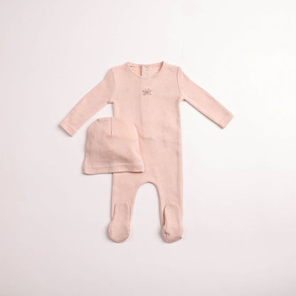 Bee & Dee Wings Pointelle Footie/Beanie