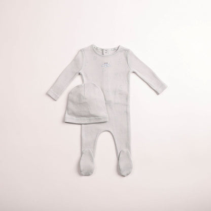Bee & Dee Wings Pointelle Footie/Beanie