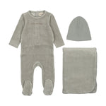 Mema Knits - Little And Loved Velour Three Piece Set