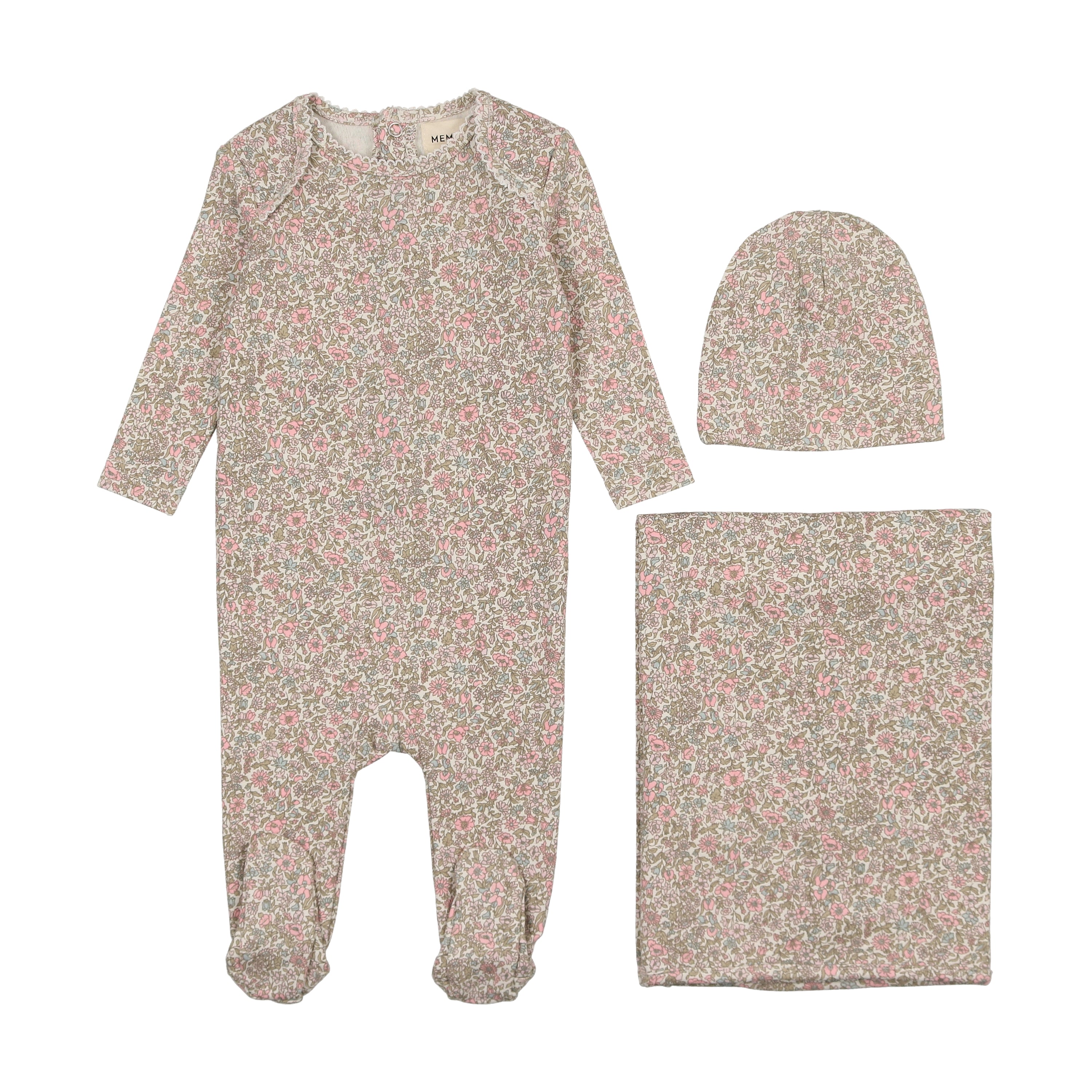 Mema Knits - Floral Liberty Print Three Piece Set