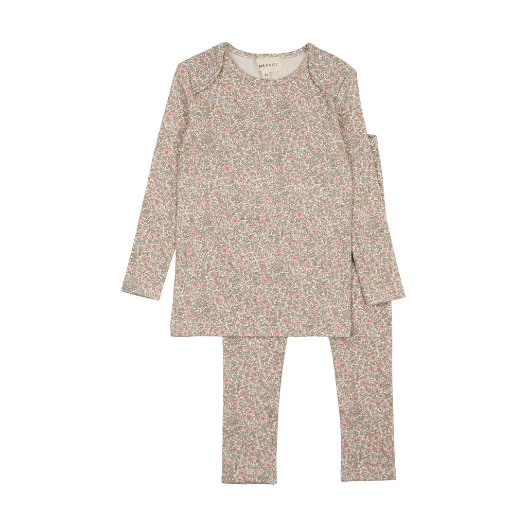 Mema Knits - Floral Print Pajamas