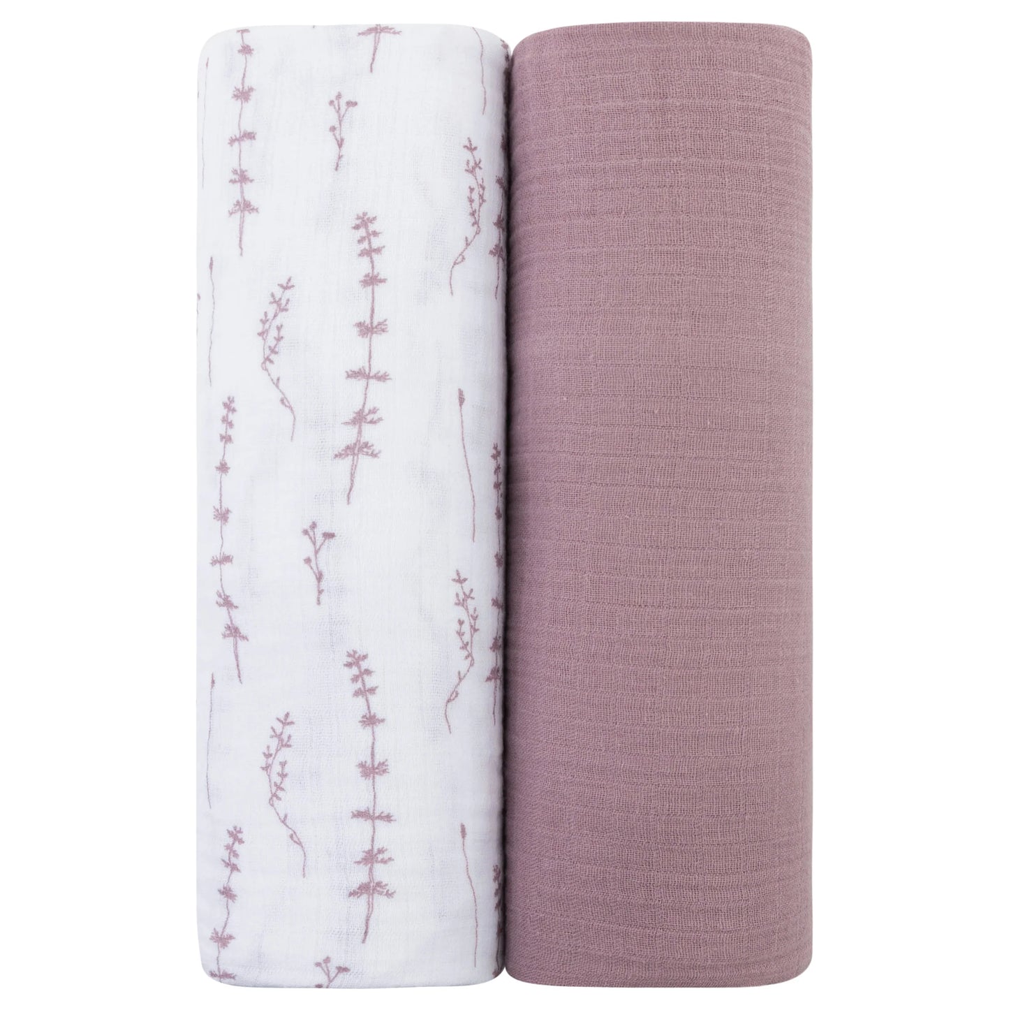 Ely's & Co 2 Pack Cotton Muslin Swaddle Blanket