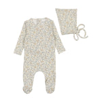 Bee & Dee - Organic All Over Print Footie|Bonnet