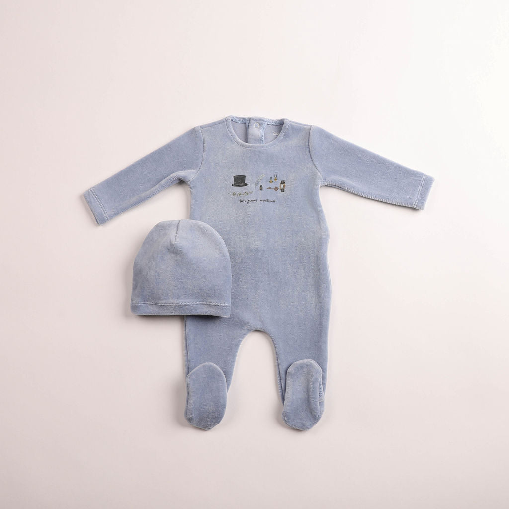 Bee & Dee Paraphernalia Velour Footie/Beanie