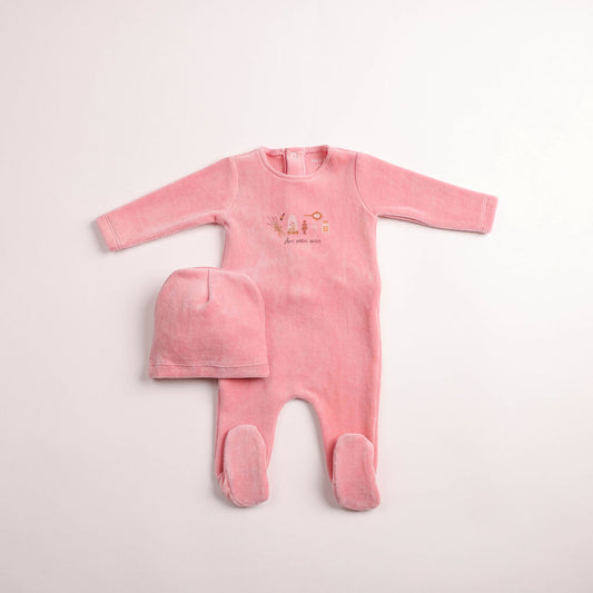 Bee & Dee Paraphernalia Velour Footie/Beanie