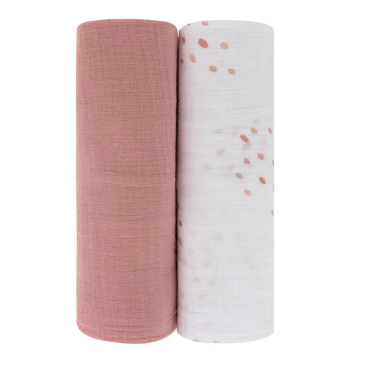 Ely's & Co. - 2 Pack Cotton Muslin Swaddle Set