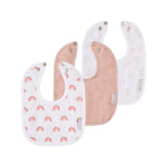 Ely's & Co. - 3 Pack Bib 2 Layer: Muslin + Terry Back