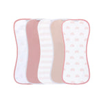 Ely's & Co. - 5 Pack Fleece Hourglass Burp Cloths