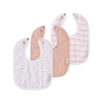 Ely's & Co. - 3 Pack Bib 2 Layer: Muslin + Terry Back