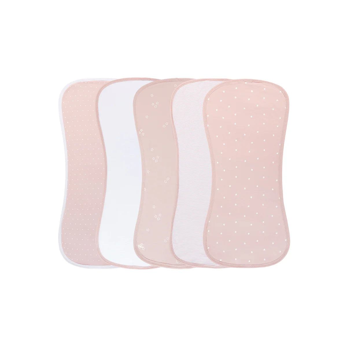 Ely's & Co. - 5 Pack Jersey Fleece Burp Cloths