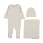 Mema Knits - Raglan Polka Dotted Three Piece Set