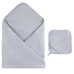 Ely's & Co. - Scalloped Hooded Towel With Pocket Wash Cloth