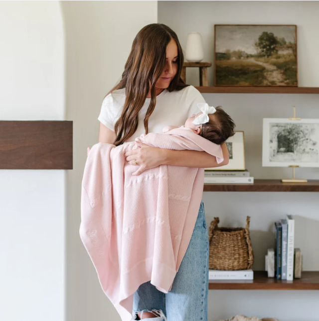 Saranoni Heirloom Cotton Knit Receiving Blanket