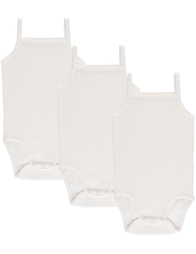 Ely's & Co. - 3 Pack Ribbed Spaghetti Straps (No Scallop)