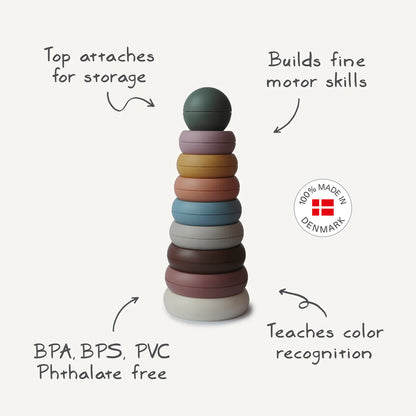 Mushie Stacking Rings toy