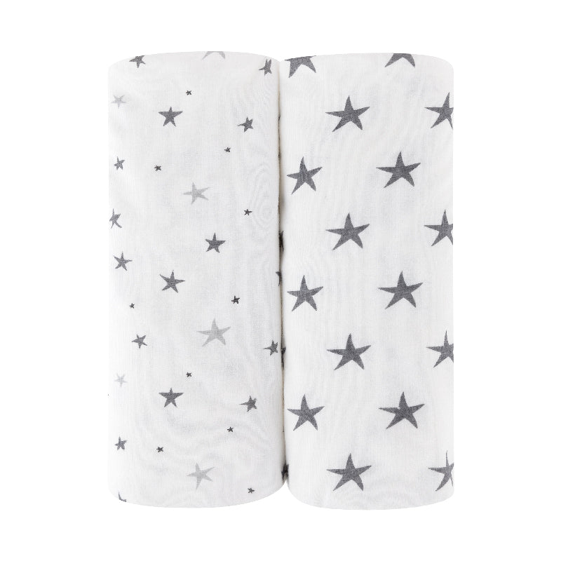 Ely's & Co. - Waterproof Pack N Play | Portable Crib Sheet Set 100% Jersey Cotton 2 Pack