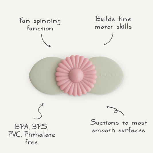 Mushie Blossom Suction Spinner Toy