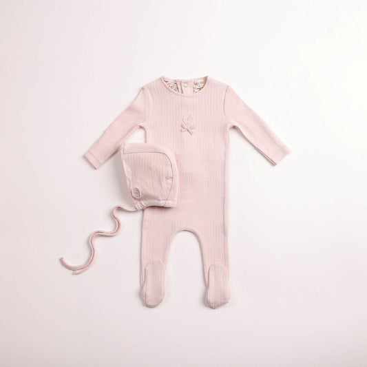 Bee & Dee Sweet Classic Pointelle Footie/Beanie